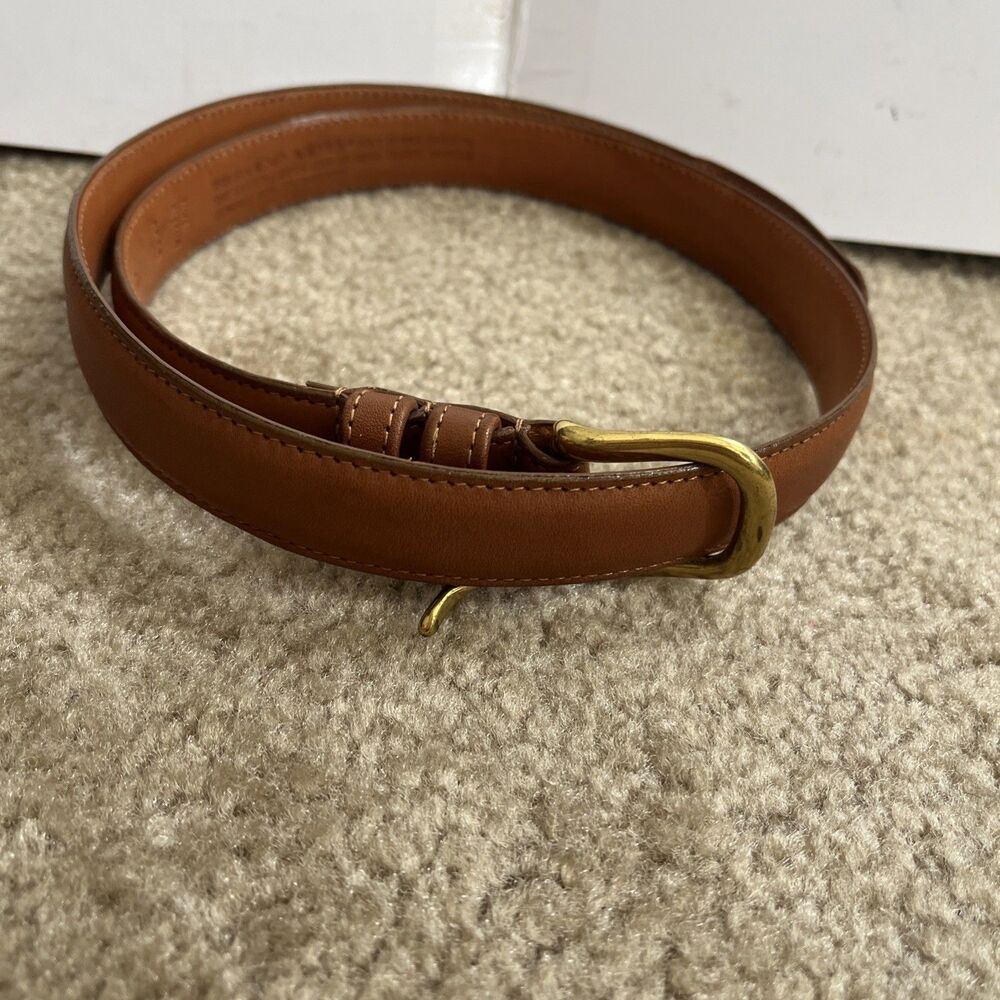 Vtg Coach Classic Leather Belt British Tan 32 in USA Classic Business 90s Work